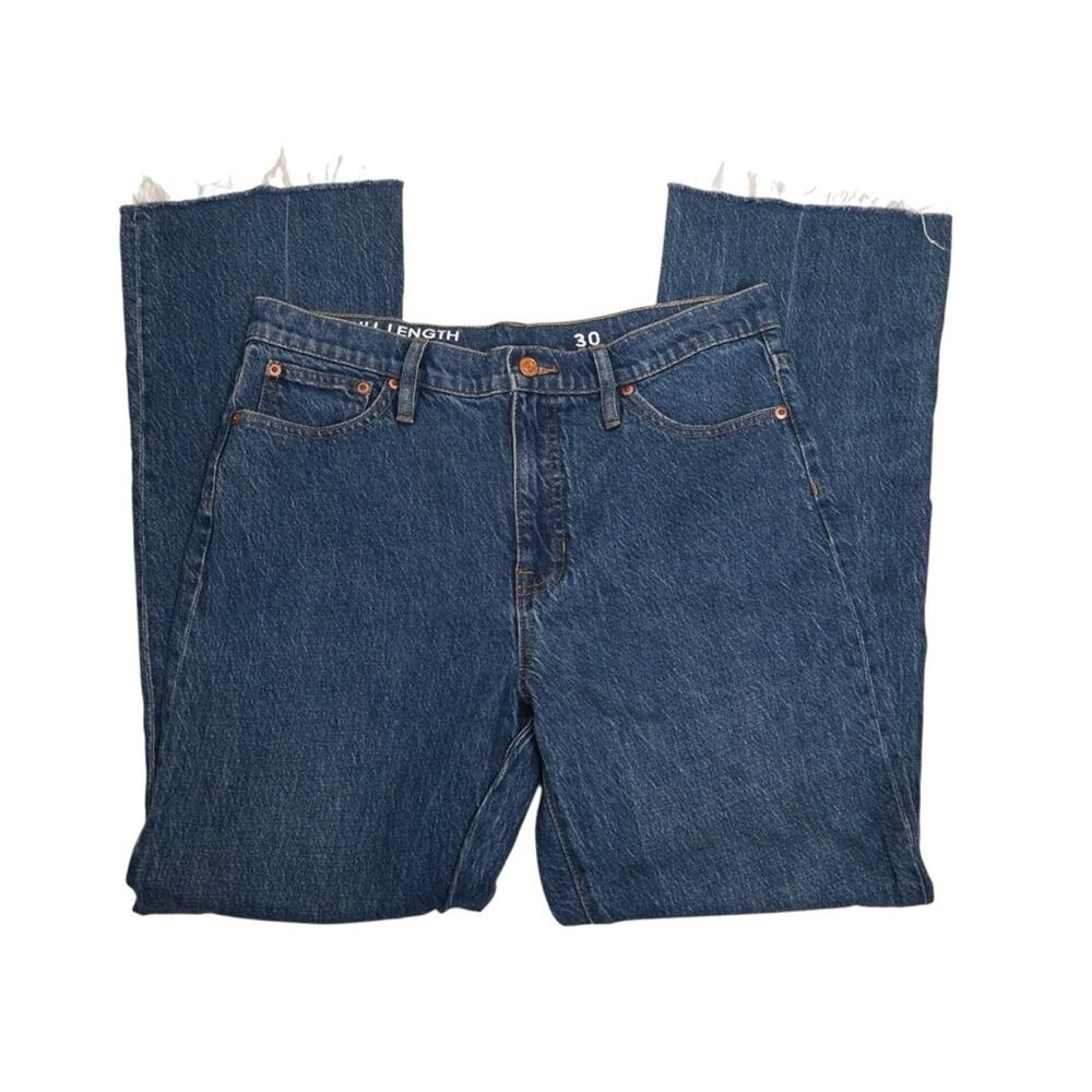 J. Crew Womens 30 Full Length Raw Hem Demi Boot Jean